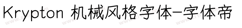 Krypton 机械风格字体字体转换